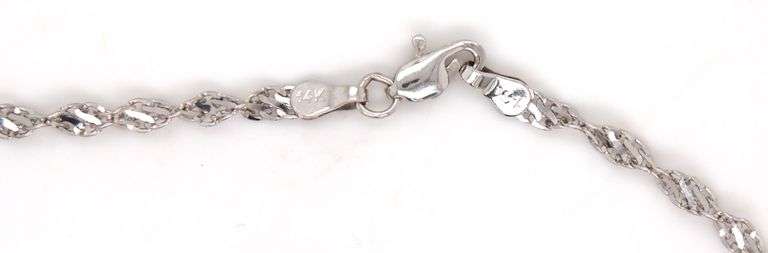 14kt White gold rope bracelet
