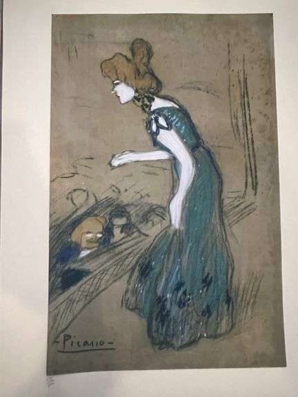 Original Lithograph from Picasso Les Bleus de Barcelona Picasso 1963 Portfolio