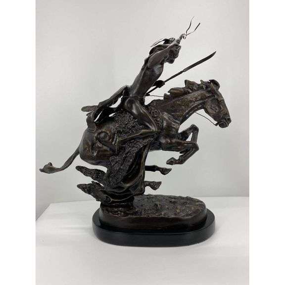 American Handmade Cheyenne Bronze Sculpture