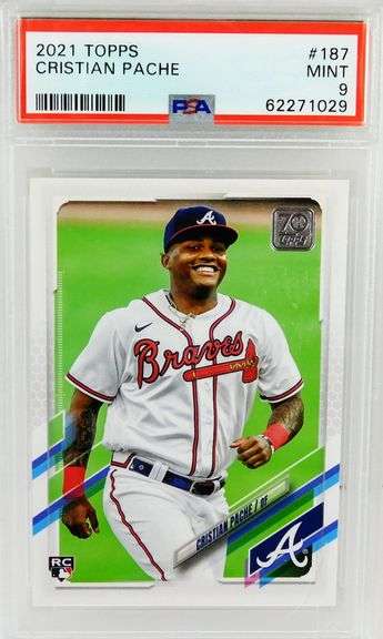 Christian Pache 2021 Baseball Card, Mint 9