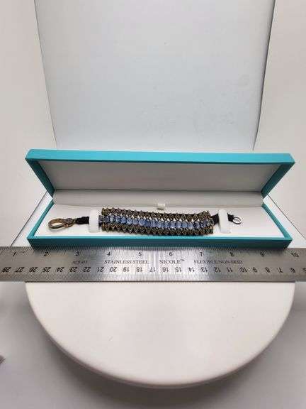 New! +15 ctw all natural sapphire, emerald and diamond  weaved on fabric bracelet