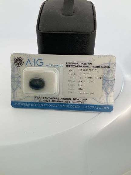CERTIFIED AND SEALED NATURAL BLUE SAPPHIRE 4.85 CARATS