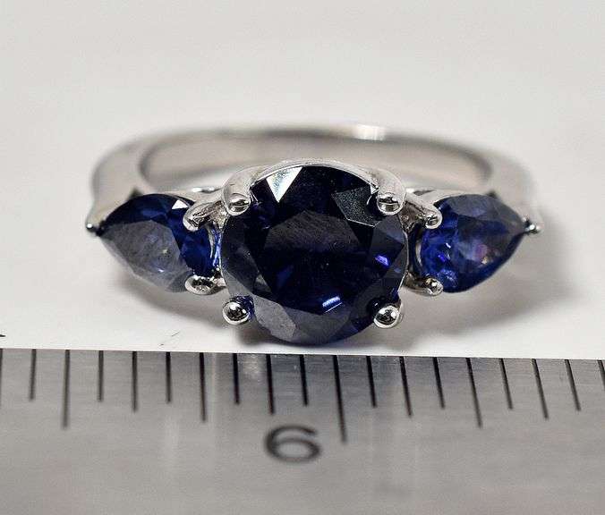 Blue Gemstone Ring in Sterling Silver