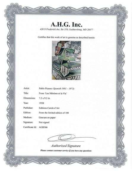 A remarkable Deluxe Edition of Les Ménines et la Vie by Pablo Picasso, published in Paris by Cercle 