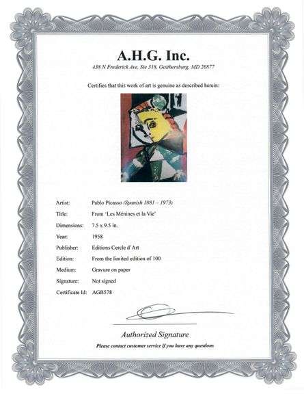 A remarkable Deluxe Edition of Les Ménines et la Vie by Pablo Picasso, published in Paris by Cercle 