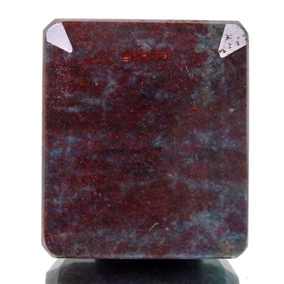 Impressive 1420 Ct Certified Natural Untreated Ruby Kyanite Emerald Cut Solitaire
