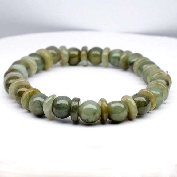 Stunning! 118.63ct natural Jade beaded bracelet