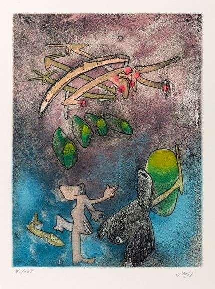 Exclusive Roberto Matta Signed Etching & Aquatint, 1974