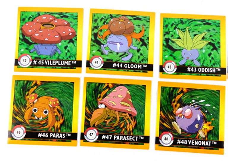 10 Pokémon 1999 Evolution Stickers