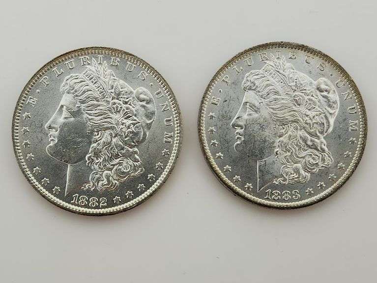 1882-O & 1883-O Morgan Silver Dollars