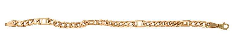 6.0MM Polished Fancy Curb Link Bracelet in 14K