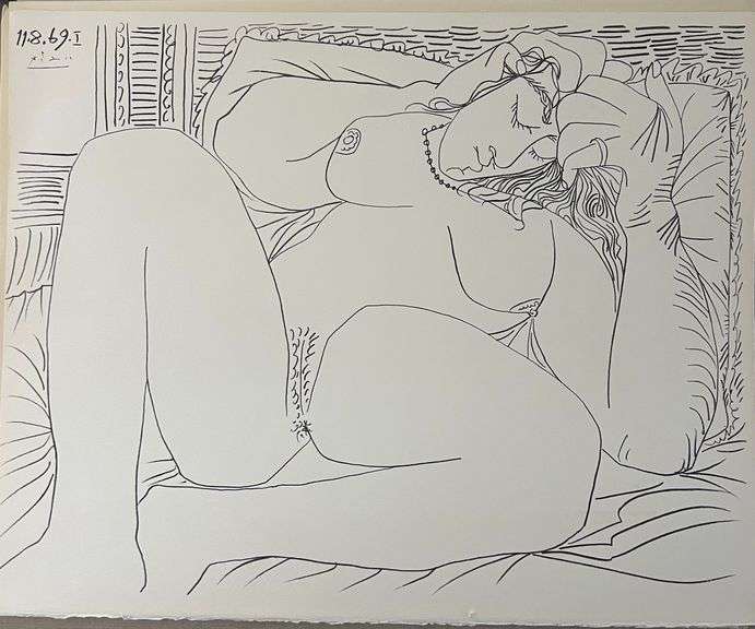 Picasso Au Baiser d'Avignon Lithograph from 1972 Portfolio