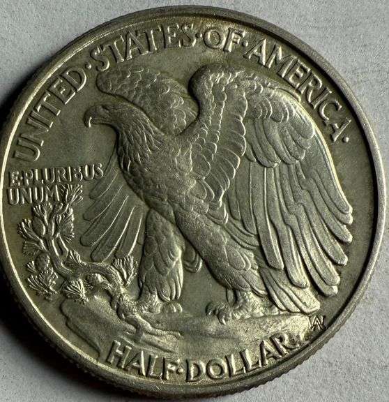 1944 BU Plus Walking Liberty Half