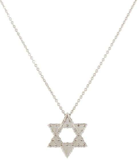 New 0.76ctw Diamond Star of David Pendant Necklace in 14K