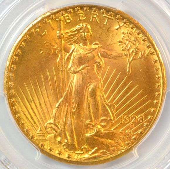 Simply Superb Gem BU 1928 St. Gaudens $20 Gold Piece. PCGS MS65+