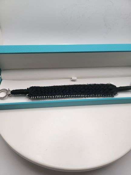 New! +10 ctw all natural emeralds and 4.38 ct diamond weaved on fabric bracelet