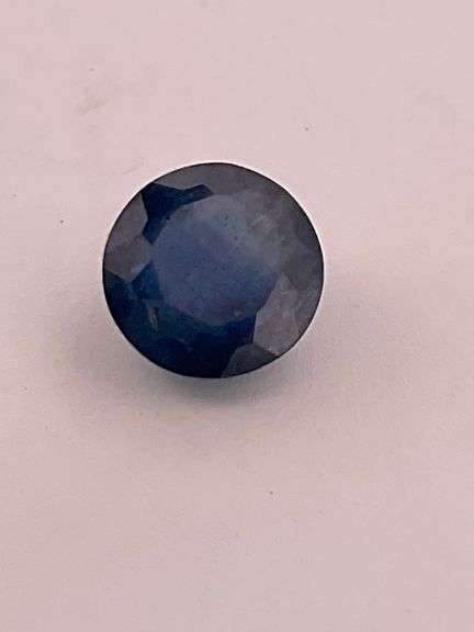 CERTIFIED 1.42 CARAT ROUND BLIUE SAPPHIRE