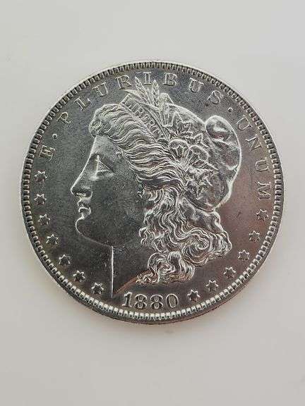 1880-O Morgan Silver Dollar, Cleaned