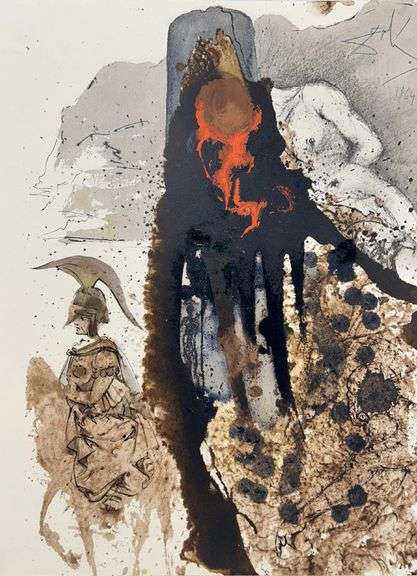 Highly Collectible and Rare Salvador Dali Original Lithograph from the 'Biblia Sacra' Suite