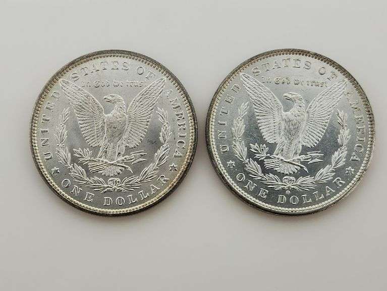 1881 & 1881-O Morgan Silver Dollars, UNC