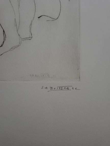 Investment! Very collectable remarkable limited edition Pierre-Auguste Renoir signed in the stone.