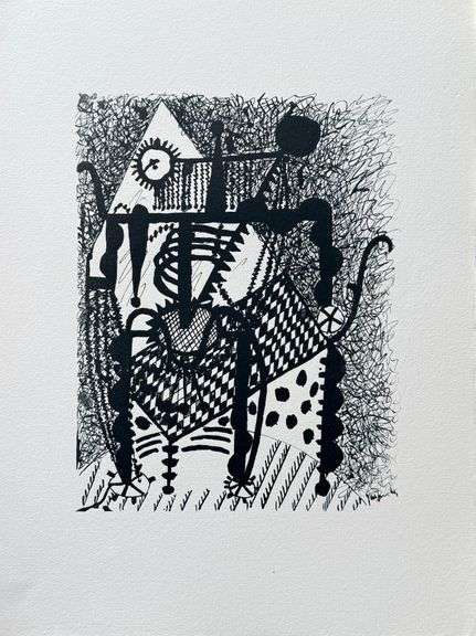 Rare Pablo Picasso Woodcut Circa 1955 Out of Only 100