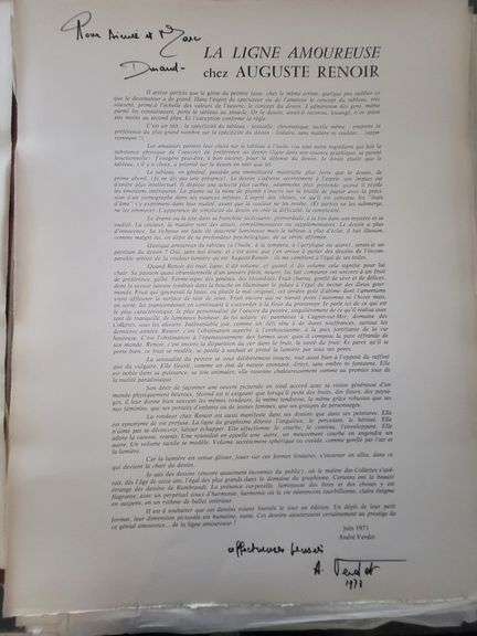 Very collectable remarkable limited edition Pierre-Auguste Renoir signed in the stone.