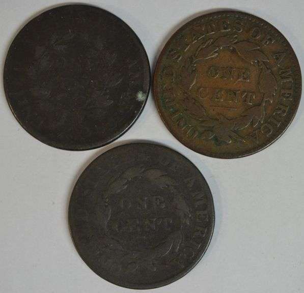 Trio of nicer US Large Cents from 1802, 1822, & 1832