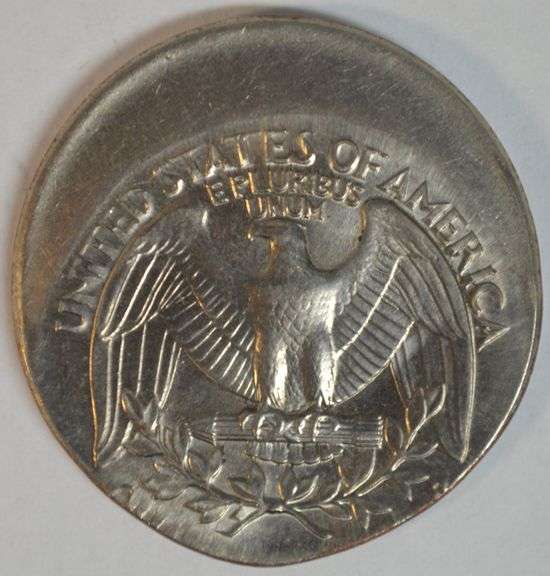 Perfect 20% off-center at 12 o'clock 1978 Washington Quarter error. Gem BU