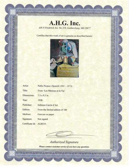 A remarkable Deluxe Edition of Les Ménines et la Vie by Pablo Picasso, published in Paris by Cercle 