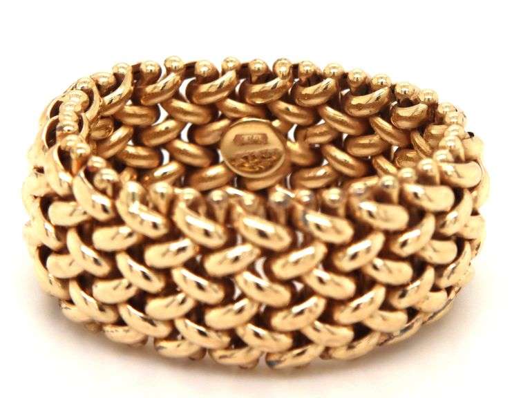 14kt Yellow gold mesh ring
