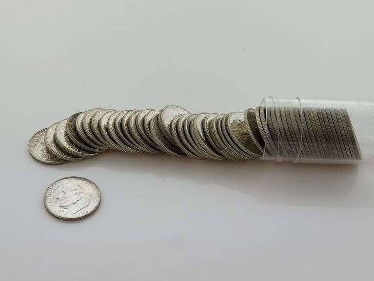 1954-S Roll Of UNC Roosevelt Dimes