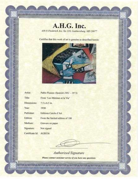 A remarkable Deluxe Edition of Les Ménines et la Vie by Pablo Picasso, published in Paris by Cercle