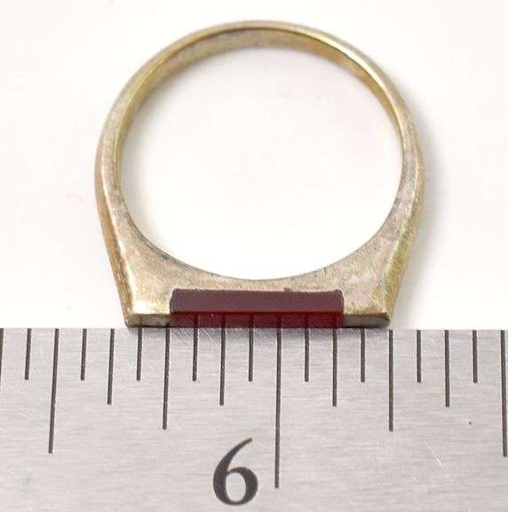 Red Gemstone Ring in Sterling Silver