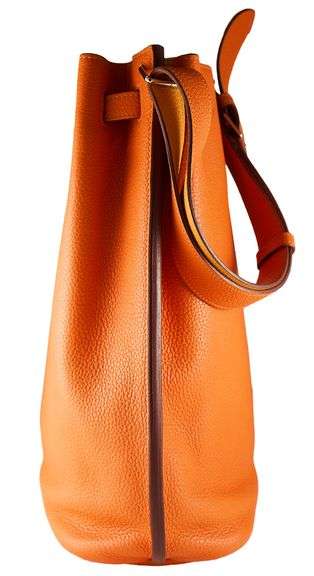 Hermes So Kelly 26 Orange Togo Leather Shoulder Bag