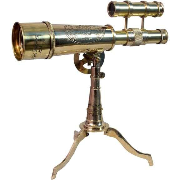 Brass Desktop Telescope with Tripod