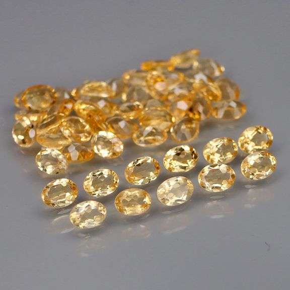 High fire 7.67ct 4x3mm real Brazilian Citrine set!
