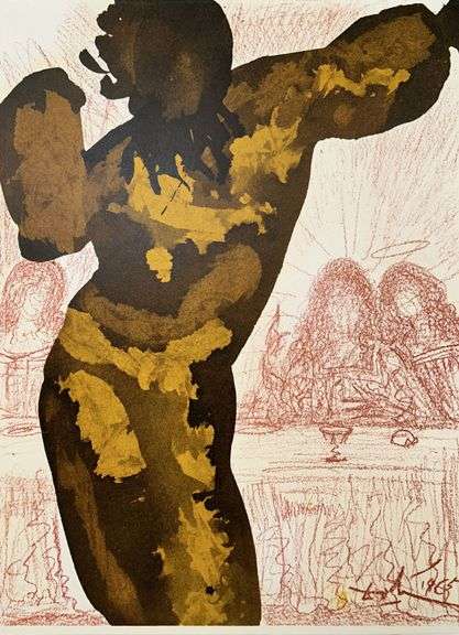 Highly Collectible and Rare Salvador Dali Original Lithograph from the 'Biblia Sacra' Suite