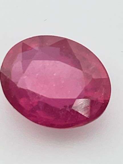CERTIFIED NATURAL RUBY 3.63 CARAT OVAL SHAPED.