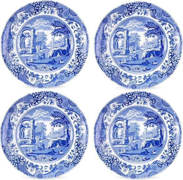 Timeless Blue Italian Bread & Butter Plates Set of 4