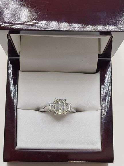 Blinding 18kwg Triple Diamond Ring