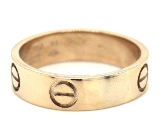 14kt White gold love band