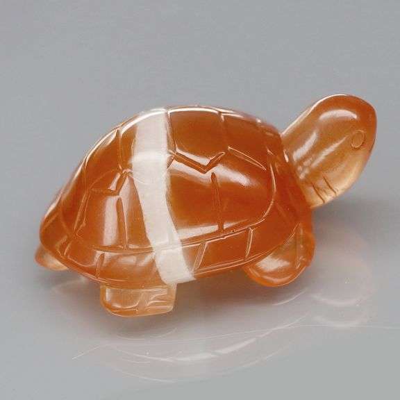 Super cute 44.71ct Agate baby turtle carving