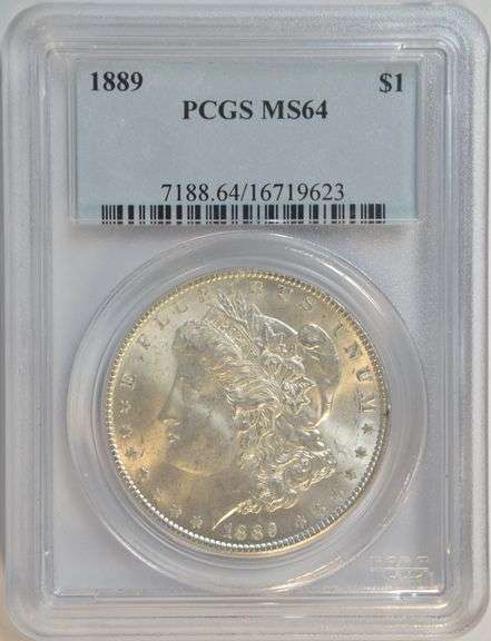 Much better nearly Gem BU 1889 Morgan Silver Dollar. PCGS MS64