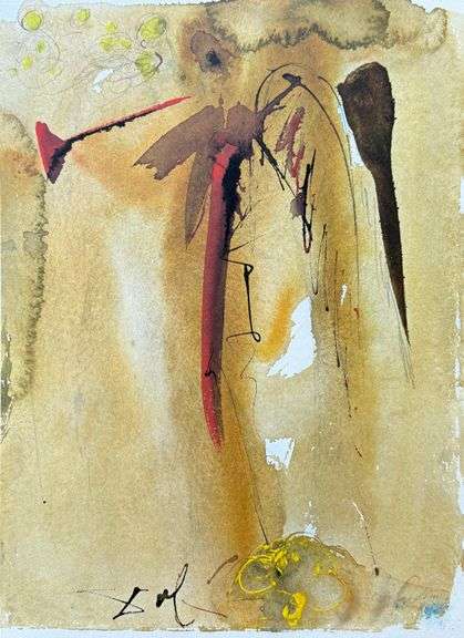 Highly Collectible and Rare Salvador Dali Original Lithograph from the 'Biblia Sacra' Suite