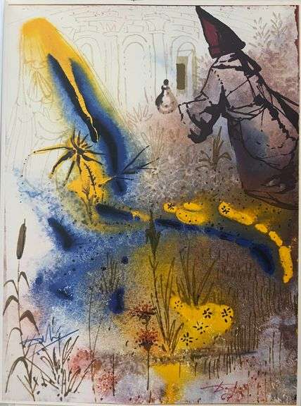 Original plate Signed Salvador Dalí Lithograph from the Romeo & Juliet Rizzoli Edition, Milan 1975