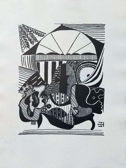 Extremely Collectible Vintage Picasso Woodcut on Paper