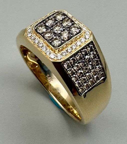 14K Yellow Gold Chocolate Diamonds of 1.20 ct