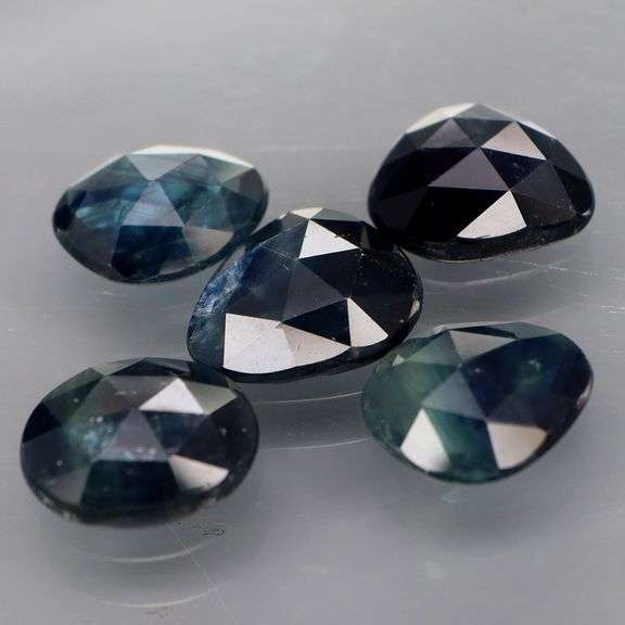 Heated only! 11.77 carats of rose cut blue Sapphires!