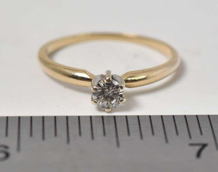 Marvelous 14K Yellow Gold Approx. 0.41CTW Solitaire Diamond Ring